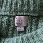 A New Day Sweater Womens Large Green Cable Knit Casual Preppy Minimalist Photo 4