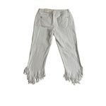 Cato Est 1946 Denim fringe White Capri Denim size 8 Photo 6