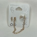 Icing  Earring and Ear Cuff Set Gold Photo 0