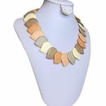 NEUTRAL EARTH TONE TEAR DROP BEAD NECKLACE Stone Like Tone Photo 1