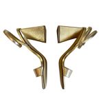 BP  Women’s Parker Gold Metallic Ankle Strap Block Heel Sandals Size 5 Photo 3