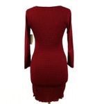 Row A Womens Mini Dress Large Smocked Bodycon Going Out Party Club Y2K Retro Red Photo 1