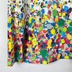 Boutique  White Colorful Printed V-Neck Long Sleeve T-Shirt M Photo 3