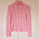 Ralph Lauren Pink Cable Knit Turtleneck Sweater Photo 1