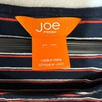 Joe Fresh Medium Striped Short Sleeve Jersey Navy Blue Mini Dress Pockets Casual Photo 4