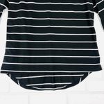 Tickled Teal  Women's XL Top‎ Black White Striped Bell Sleeve Round Neck Photo 1
