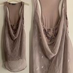 Guess Sequin Cowl Neck Mesh Overlay Tank Photo 7