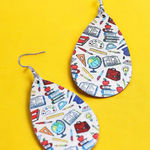 1pair‎ School Theme Waterdrop Shaped Double Photo 0