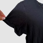 Nation Ltd Los Angeles Women's XS Black Pima Cotton Rolled Sleeve T-Shirt Photo 2