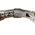 Judith Ripka  925 Sterling Silver Amethyst Hinged Cuff Bracelet 7" Heavy Sturdy Photo 4