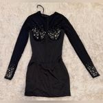 House Of CB NWOT  Anastasia Black Crystallised Corset mini Dress size XS Photo 3