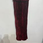 Aidan Mattox  Red Crushed Velvet V-Neck Sleeveless Jumpsuit Sz 8 Photo 3