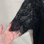 VICI  Black Lace Detail Short Sleeve V-Neck Shirt Size Small Photo 1