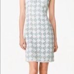 Tory Burch  Brooklynn Lace Dress V-Neck size 6 White Sea Moss Green Lining Photo 0