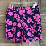 Croft & Barrow Women's  Natural Fit Deep Pink Floral Shorts -‎ Size 8 Photo 0