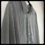 Banana Republic Dillon Shirt XL Black White Pinstripe Button Down Long Sleeve Photo 6