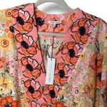 Frances Valentine Roper‎ Caftan Poppy Floral Yellow Size 2 Embroidered Bohemian Photo 4