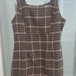 Sadie & Sage Tan Plaid Mini Dress Photo 0