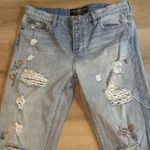 Lucky Brand Sienna Slim Boyfriend Jeans Light Wash Embroidered Ripped Size 8 29 Photo 12