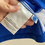 Nike Dri-Fit Blue and White Alabama Crimson Tide Polo Shirt, Women’s Medium Photo 5