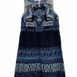 Free People  Boho Crochet Hippie Sleeveless Knit Beaded top or dress size large Photo 7