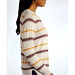 Mason & Belle Ellie Textured Long Sleeve Sweater - Cream/Browns - size L Photo 2