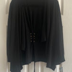 Thalia Sodi  black open cardigan sweater tie back detail size‎ M Photo 0