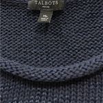 Talbots Navy Blue Weekend Embroidered Crewneck Sweater Size Medium Photo 8