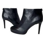 Michael Kors Sammy Black Leather Side Zip Platform Ankle Boot sz 7.5 $198 Photo 0