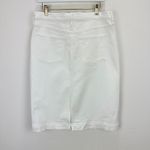 J.Crew White Denim Midi Skirt Stretch High Waisted Pockets Classic US 12 NWT Photo 7