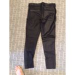 Knox Rose  Womens Ponte Leg Leggings Black Mid Rise Stretch Faux Leather Size Med Photo 3