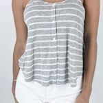 Ambiance Apparel Grey Striped Racerback Tank Top Size Small Gray Photo 0