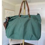 None Green Weekender Bag Brown Vegan Leather Straps Granola Travel Yacht Resort Vaca Photo 1