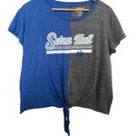 Blue 84 💥 Seton Hall Grey & Blue Tie Front Scoop Neck Top Photo 1