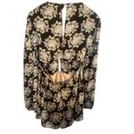 Boutique Floral Romper Open Back Large Black Photo 2