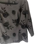 White House | Black Market 14 Top 12 Skirt Black Floral Career Suit Separates Set Photo 2