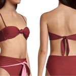 Veronica Beard  Gilly Tie-Front Bandeau Bikini Top Photo 1