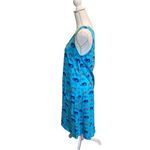 Fresh Produce  Blue Fish Print‎ Sleeveless Dress / Cotton Swim Cover Up Size M Photo 2