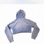 Madhappy  Cropped Hoodie Small Lavender Purple Light Blue Long Sleeved Photo 2