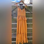 MISA Los Angeles  Rosie Bustier Peplum Maxi Dress Yellow Gold Bohemian Resortwear Photo 7