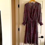 re:named  dress woman’s purple long sleeve floral sheer maxi New size medium Photo 10