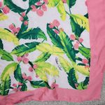 Victoria's Secret VTG Scarf 45" Pink Green Silky Tropical Floral Logo Fashion Photo 8