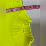 Abound  long sleeve cropped knit sweater, highlighter‎ yellow, size XXS Photo 6
