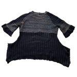 Altar'd State Altar’d State Crochet Sweater Black Medium Whimsical Hi Lo Gothic Edgy Photo 8