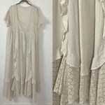 Free People  Ethereal Bohemian Bring The Romance Midi Maxi Dress Neutral Large Photo 13
