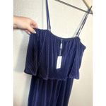 Petal and Pup Navy Jillian Plisse Jumpsuit Size Large Photo 1