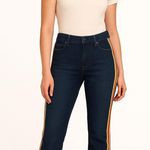 MOTHER Denim Mother Insider Crop Blue Jeans Swept Away Glitter Racer waist 25 Photo 0