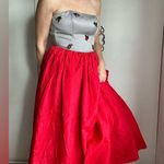 Vintage 90s Formal Dress Full Length Ball gown Size 4 Modern Red Prom Photo 1
