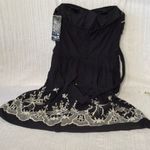 Sequin Hearts  Dress Junior Size 5 NWT Strapless Embroidered Black Photo 4