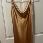 Princess Polly Champagne Silk Mini Dress Photo 1